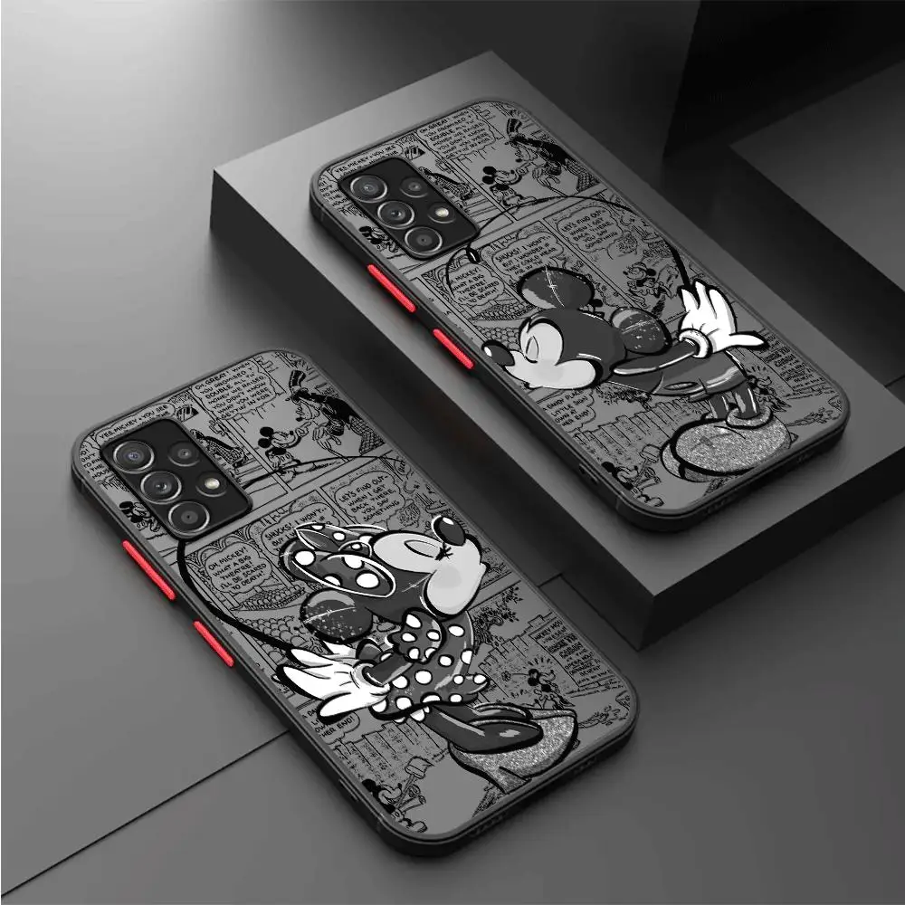 Disney Mickey Minnie love Phone Case for Samsung Galaxy A52 A72 A12 A13 A14 A21s A22 A24 A32 A34 A53 A54 A70 A72 A73 5G Cover