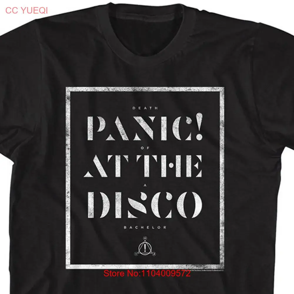 Panic At The Disco Rectangle Logo Black Shirts