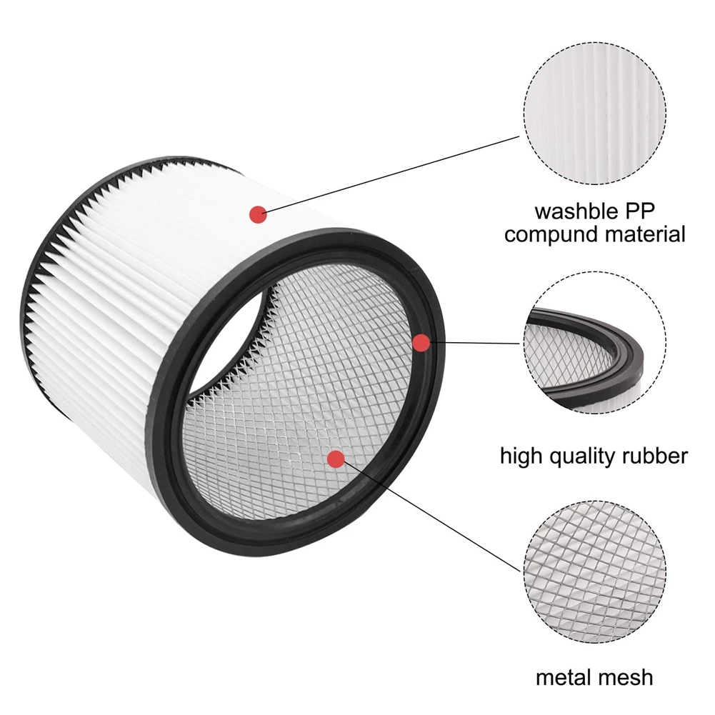

A19F-Replacement HEPA Filter For Shop Vac 90304 90350 5 Gallon And Large Wet & Dry Vacuum Cleaner Accessories
