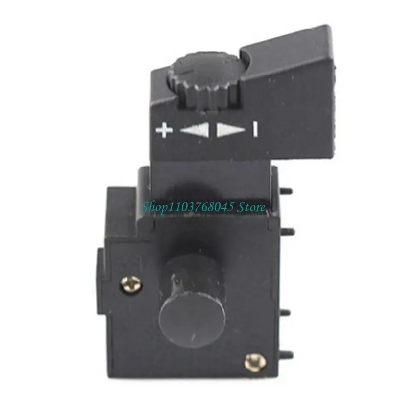 R53F Hand Drill Speed Switch 250V 6A FA2-6/1BEK Lock On Pushbutton Speed Control Trigger Switch with Positive Negative Switch