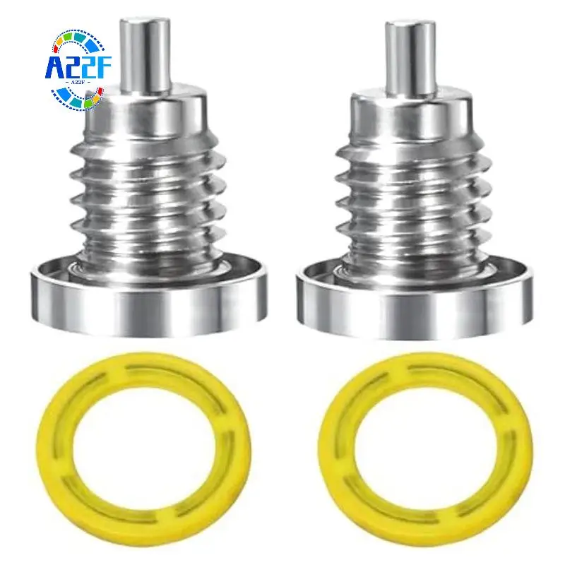 A22F-8M0058389 Marine Magnetic Gearcase Drain Plug For Mercury Outboard Lower Unit Gear Lube Drain Fill Hole Screw Seal 2PCS