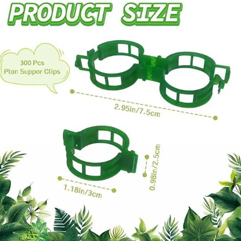 100/200Pcs Plant Support Clips Fixture,Plastic Garden Vine Strapping Clip for Climbing Plants,Tomato,Grape,Plants Stalks Holder