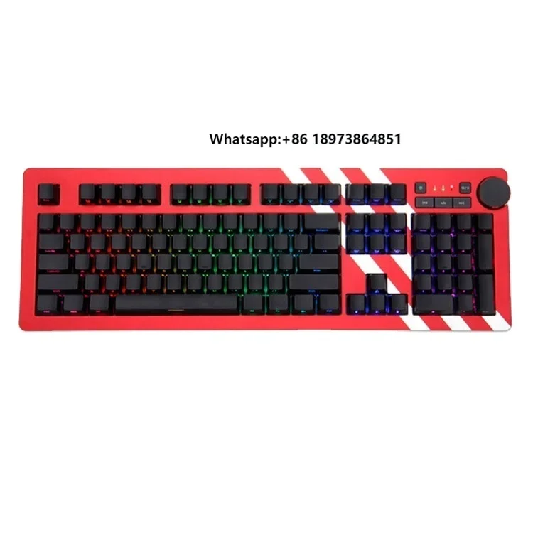 

Ajazz RGB Gaming Keyboard Silver Switch 110 Keys Backlit ABS Material USB Gaming with Trackpad Touch Rgb Backlit Magic Keyboard