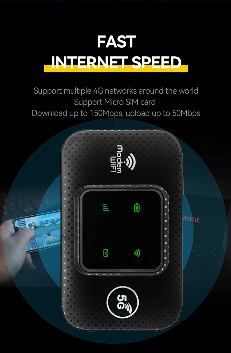 

Маршрутизатор 4g LTE Wi-Fi Мобильная точка доступа Модем Wi-Fi Маршрутизатор 4g Lte со слотом для SIM-карты Беспроводное устройство 4g Карманный Wi-Fi