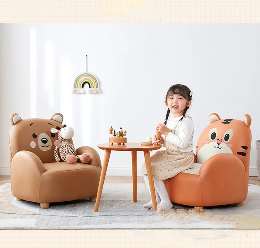 Household Cartoon Children Sofa Child Seats Armrest Baby Cute Animal Kindergarten Arm Headboards Modern Leisure Seat Chair Sofa