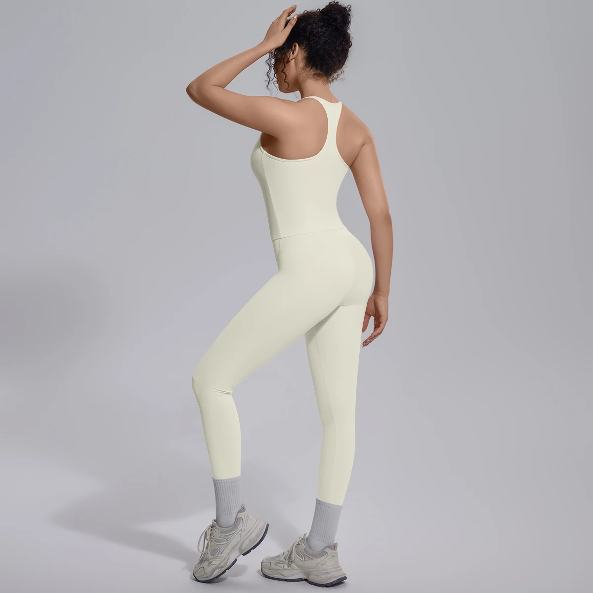 Quick Drying Legging Outdoor Running Yoga Set for Womans High Waisted Push Up Female Pants Gym Sexy Beautiful Back Vest Yoga Set