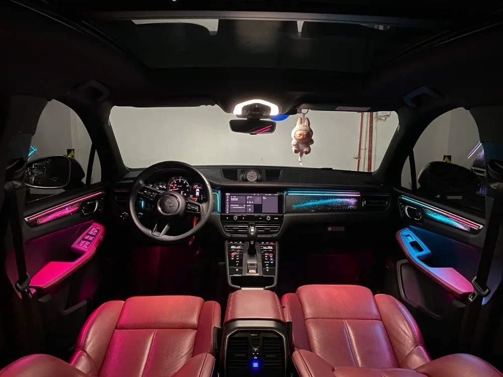 

1:1, сменная панель, крышка дверного динамика с подсветкой для Porsche Macan Star, звездное окружающее освещение, декоративные автозапчасти
