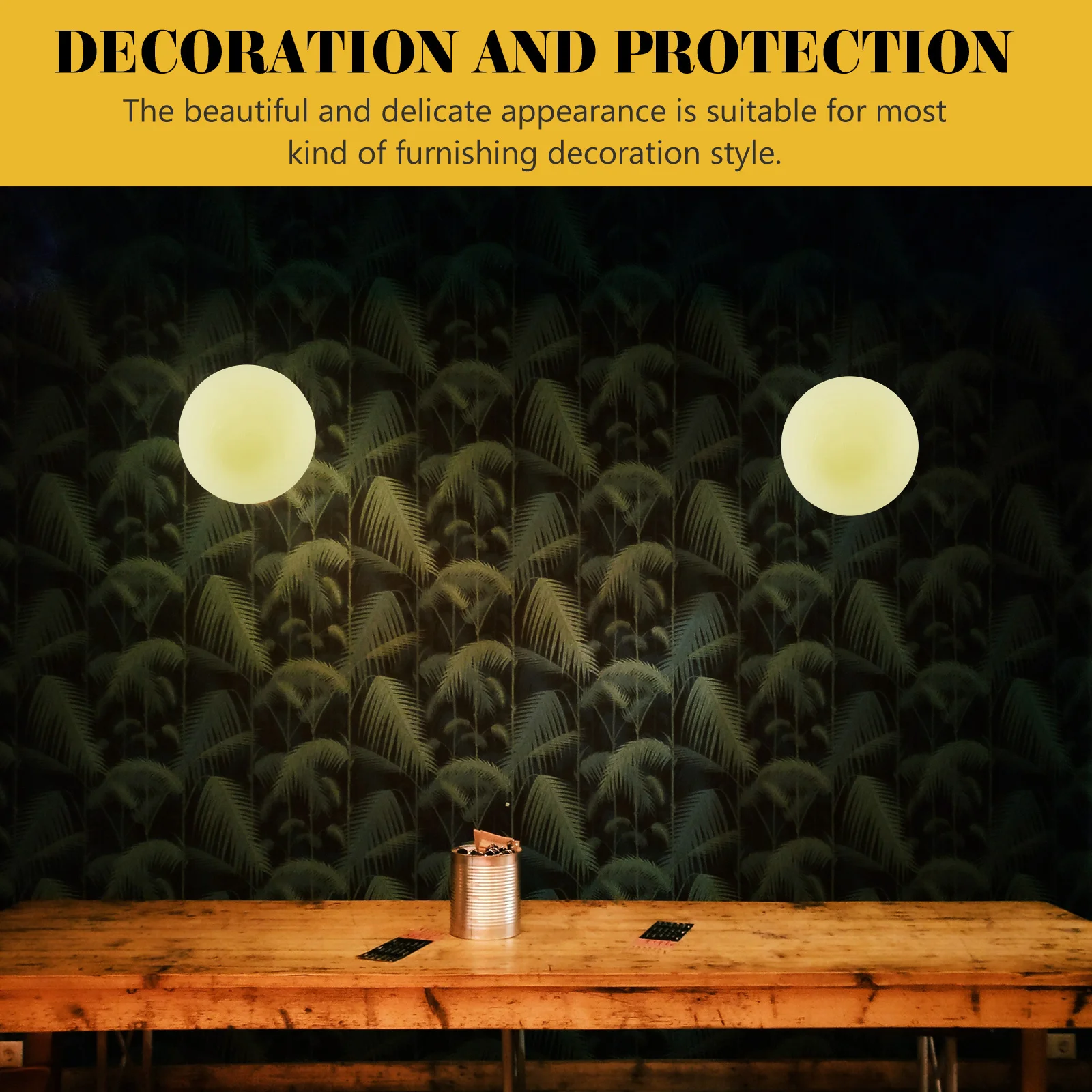 

Globe Lampshade Acrylic Replacement Wall Lamp Cover Post Light Lampshade Durable Practical 150mm Lamp Shade Porch Light Cover