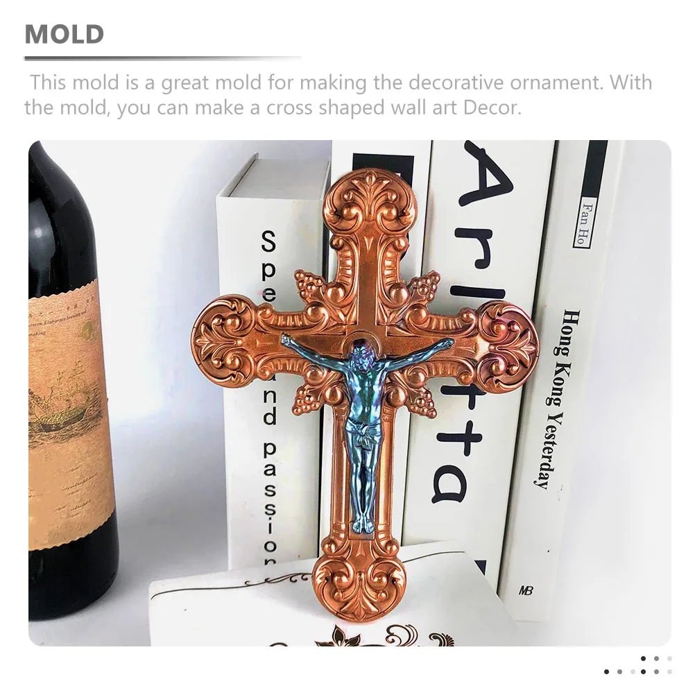 

Cross Shaped Silicone For Diy Crafts Epoxy Resin Casting Wall Art Decor Non-Stick Flexible Durable Reusable Epoxy Silicone