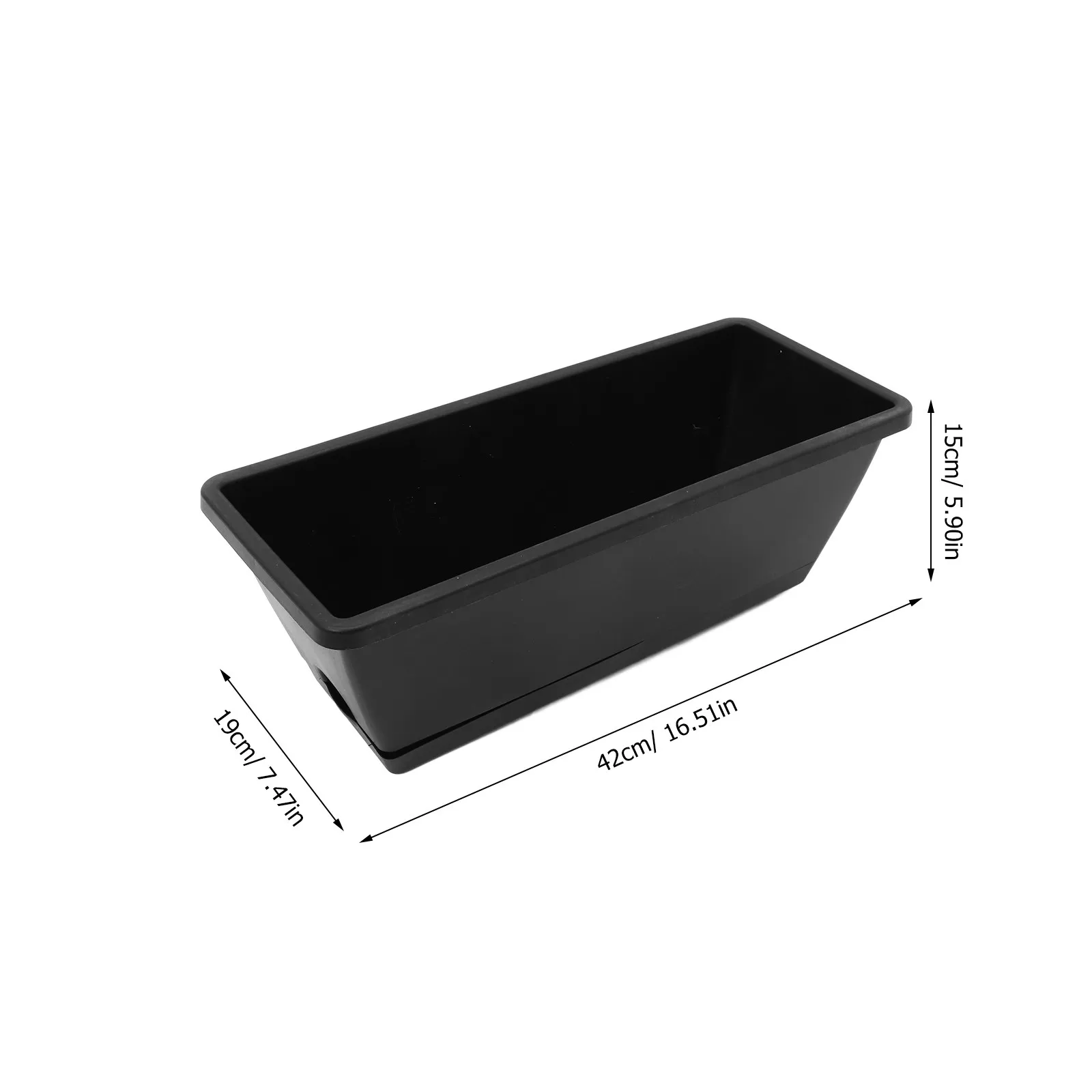 4Sets Window Sill Planter Box Vegetable Flower Pot Rectangular Resin Planter Pot for Herb Gardening Outdoor Indoor Planting