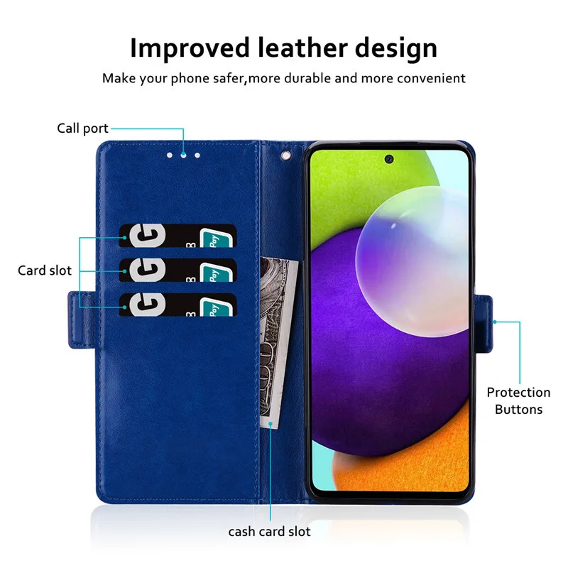 Leather Wallet Flip DRA-LX2 DRA-L21 Card Holder Book Cover For Huawei Y5 Prime 2018 DRA-LX5 Case