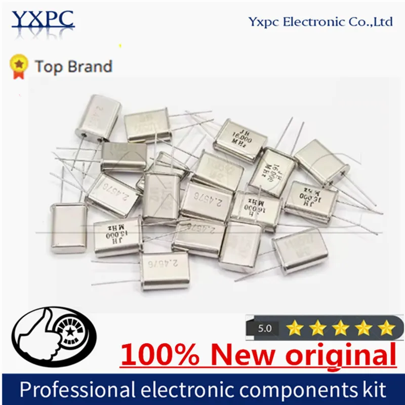 10pcs 49U HC-49U Crystal quartz resonator Passive crystals 1.8432M 2MHZ 2.4576M 4MHZ 6MHZ  7.2M 7.3728M 8MHZ 8.1920M 10M 18.432M