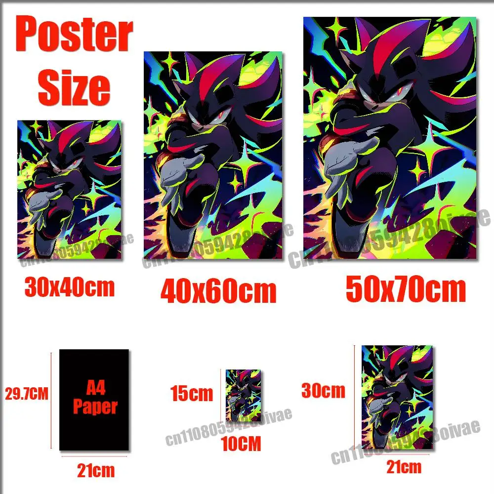 S-Shadow the H-HedgehogS Poster Sticker For Home Decoration 10x15cm Self-adhesive Souvenirs Playbill Cover