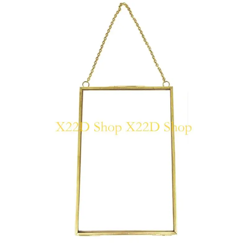 X22D Gepresste Blumenrahmen Wandbehang Tischdisplay Doppelglas-Bilderrahmen