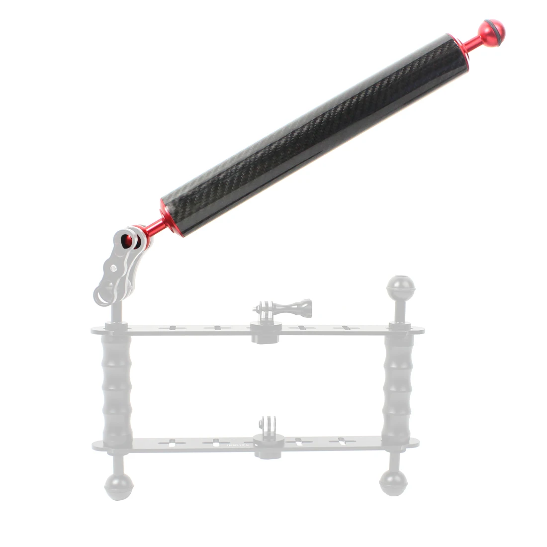 Unterwasser tauch verlängerung Tray Arm Float Auftrieb Wasser arm Dual 1 "Ball Slr Kamera für Gopro für Osmo Action Durchmesser 40mm – Detail 23