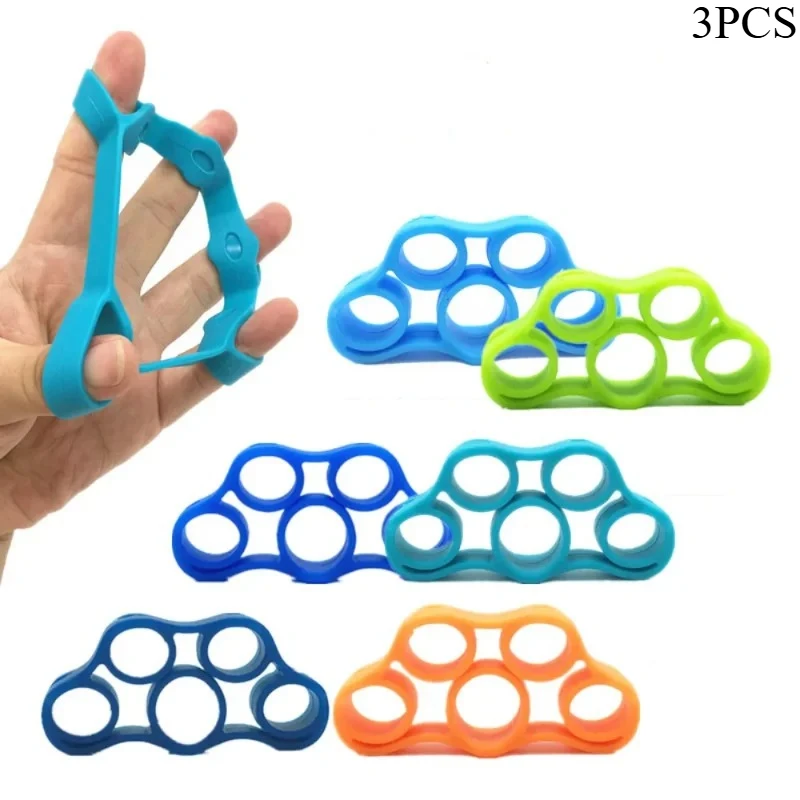 

3PCS Hand Gripper Silicone Finger Expander Exercise Hand Grip Wrist Strength Trainer Finger Exerciser Resistance Bands Fitness