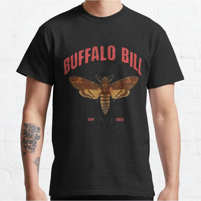 Buffalo Bill's Moth Horror moive The Silence of the Lambs scary film hannibal serial killer Graphic T Shirts large size tops