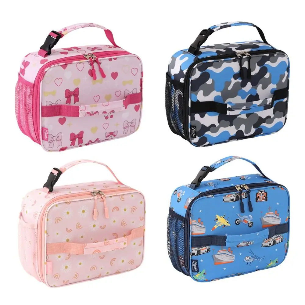 Durable Large Capacity Lunch Bag Waterproof Portable Insulated Lunch Box Cartoon Leakproof Students Cooler Bag for Toddlers