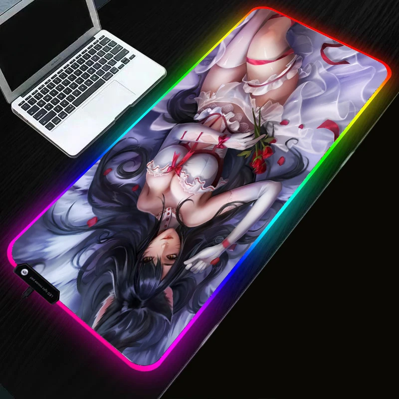 

League of Legends Game Mats Ahri Mose Pad Hentai Notepad Pad on The Table Mouse Mat Gaming Rgb Mousepad Gaming Setup Desk Mat