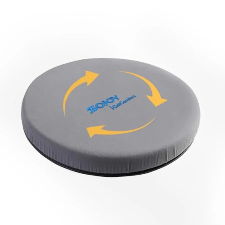 

iGelComfort Delue Gel Swivel Seat Cushion with Supportive Memory Foam 360 Degrees Rotatg Seat Cushion for Home, Stool Chair, Of