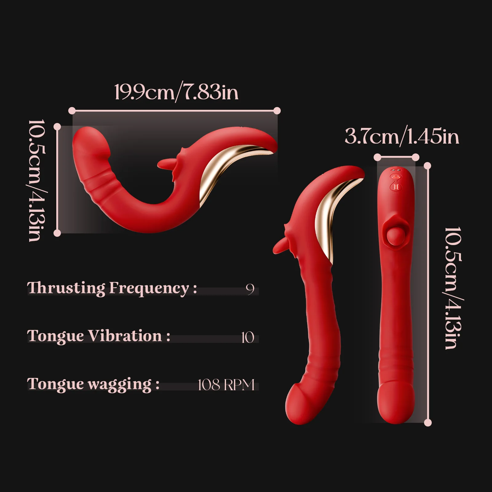 2 in 1 Clitoral Vibrators for Wome 360 Rotation Tongue Thrusting Massager Female Dildo Vagina Masturbator Adult Sex Toys 18