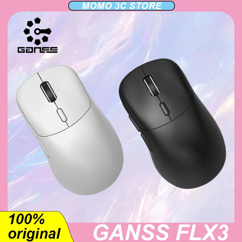 

Ganss Flx3 Wireless Mouse Bluetooth Paw3395 Three Mode 1k/4k Lightweight Long Range Ergonomics PC Gaming Mice Laptop Office