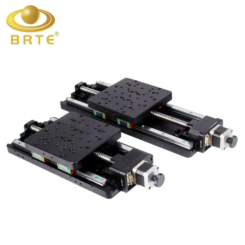 BRTE7STA02B series 400/500/600/850/1000mm travel  Stepper Motor Precision Linear Stages  Motorized xy Stage