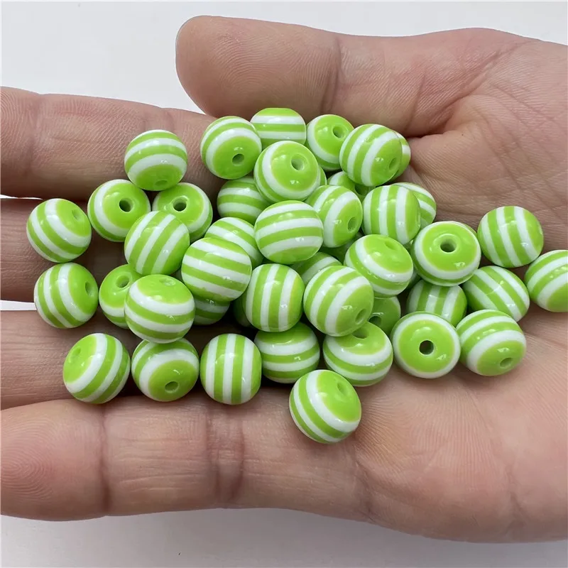 8-10mm Charm Acrylic Stripe Colorful Perforation Spacer Beads Beaded Bracelet Necklace Amulet DIY Accessory Making Supplies Find