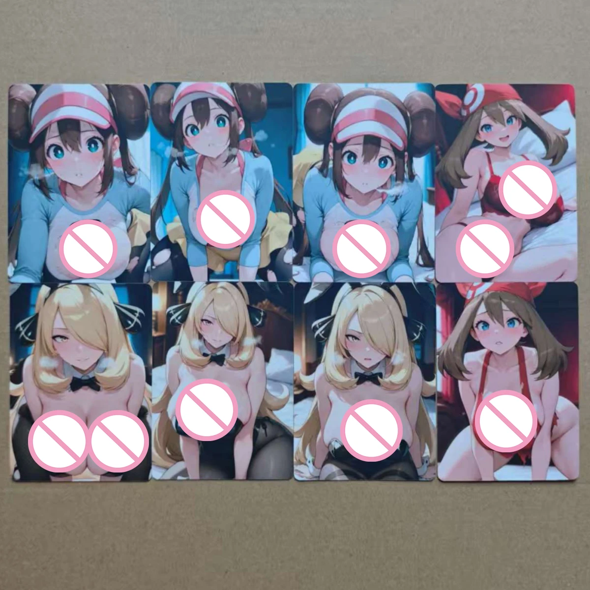 

Двусторонняя 8 шт./компл. сексуальная тренерская карта NSFW Pocket Monsters May Iris Shirona Cynthia DIY PTCG анимационная коллекционная карта 18+