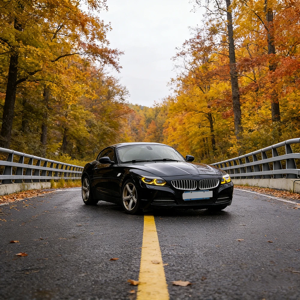 For BMW Z4 E89 2009-2016 Auto Headlight Start Animation Dual Color LED Laser Projector Lens Car Tools Accessories Plug and Play