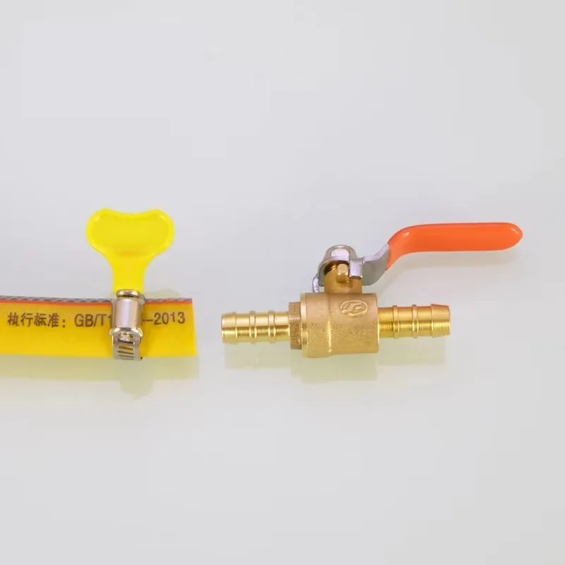 صمام كروي مزدوج البرج، مفتاح شريطي نحاسي، تركيب أنابيب الغاز الطبيعي/LPG 8/10/12 مم