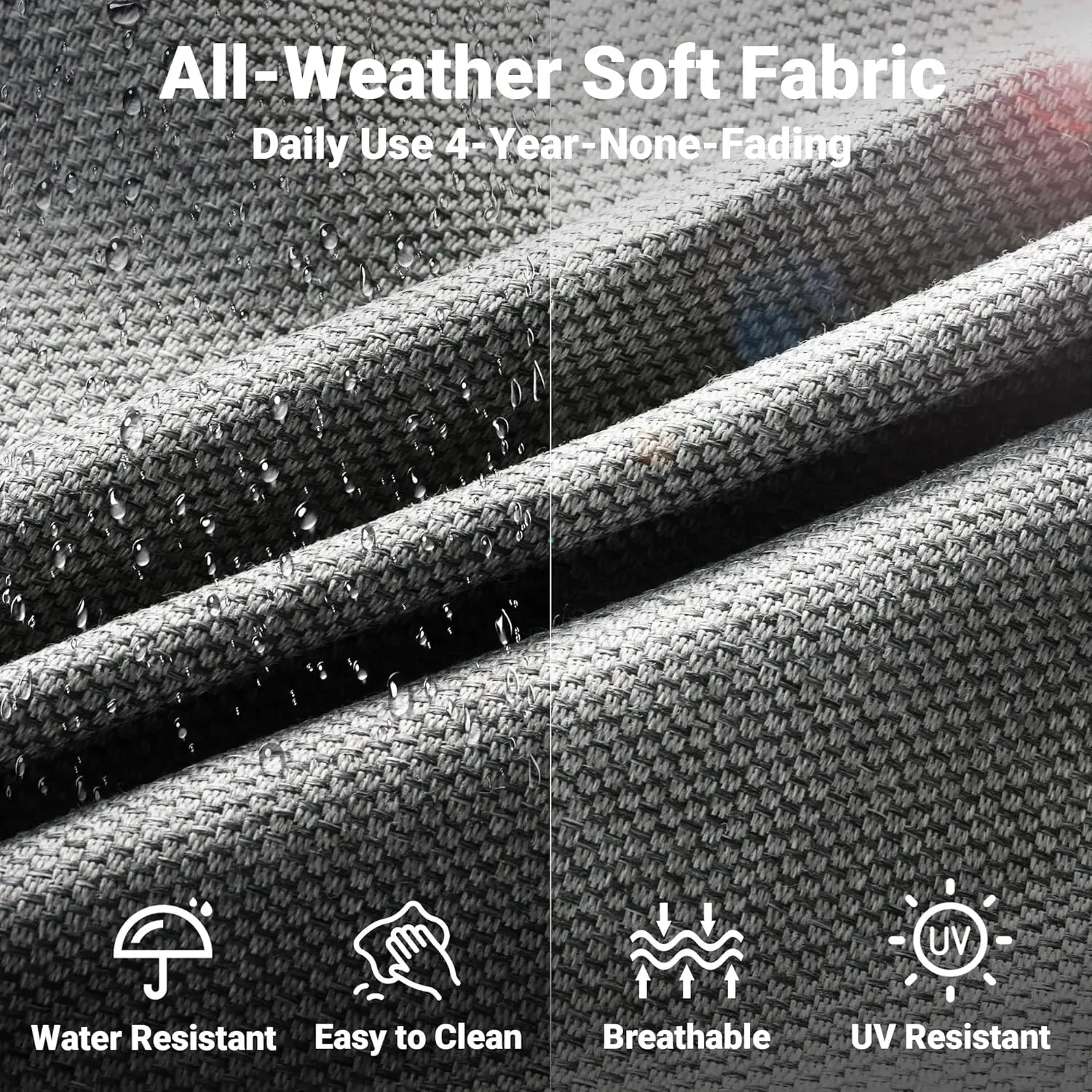 [¡Oferta de tiempo limitado, ¡Solo hoy! ]Juego de muebles de patio de 2 piezas, sillas de mimbre para exteriores de 2, sillas de ratán con respaldo alto para todo tipo de clima 2