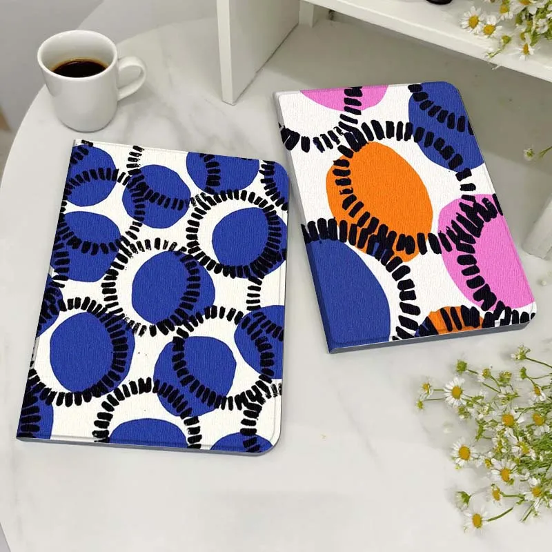 

Circular Abstract Art Pattern Case For Huawei MediaPad MatePad M5 M6 11 12 X SE T10 T10s 2 C5e T5 Pro Lite Air 11.5 Inch Tablet