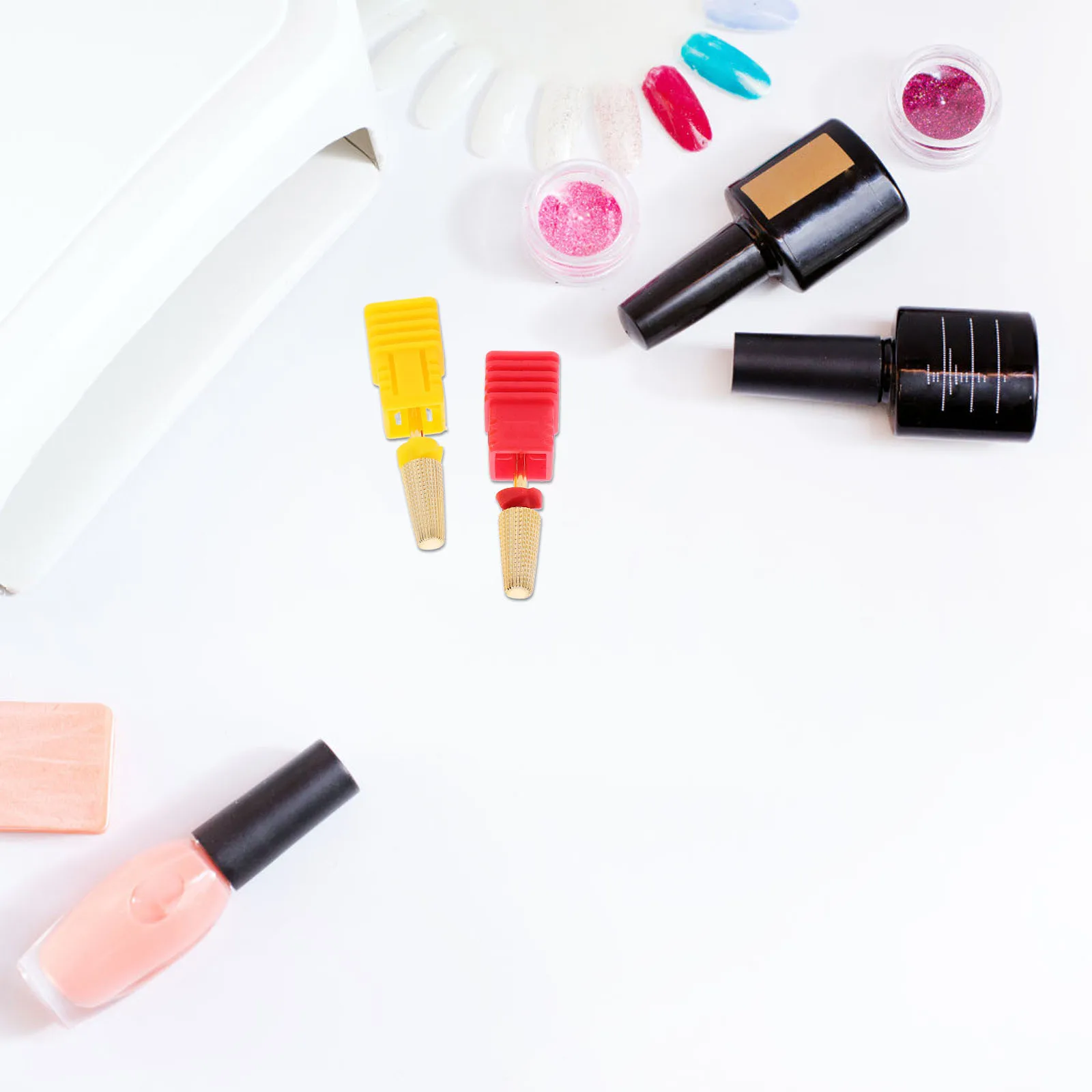 2 قطعة رؤساء طحن التنغستن الصلب مانيكير لقمة ثقب للفن الرملي تلميع ملف الأظافر الكهربائية المحمولة مسمار الجمال أداة #2