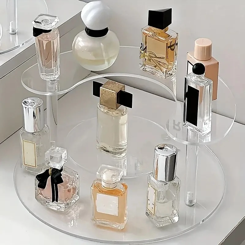 Acrylic Storage Display Shelf Rack Figure Ladder Showcase Display Stand Perfume Cosmetics Household Action Figure Organizers
