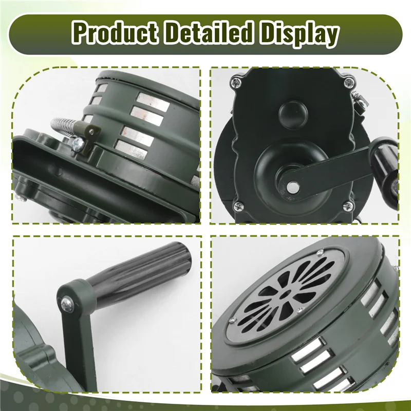 -ABGY Sirene de manivela manual de emergência, buzina 110DB, aviso manual, escola, compras, incêndio, ataque aéreo, componente do sistema de alarme de segurança