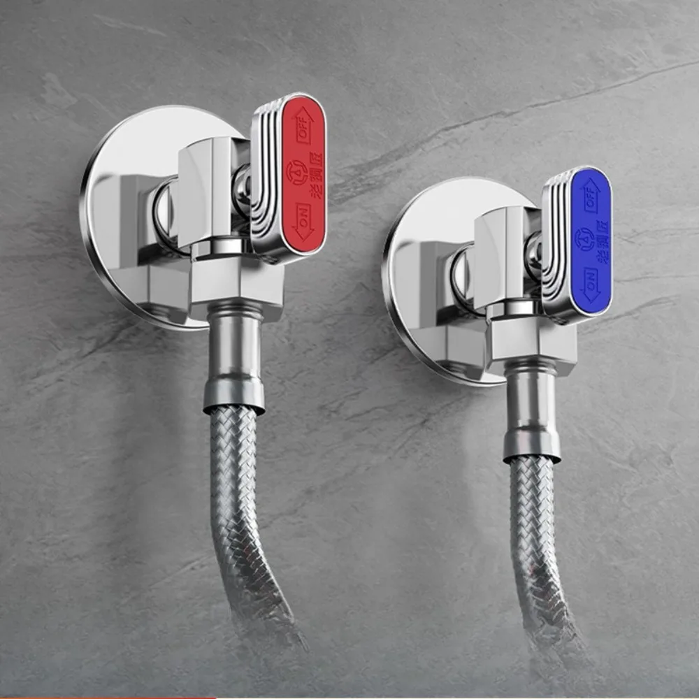 

Смесители для раковины в ванной комнате, угловой запорный клапан, латунная черная отделка, запорный клапан G1/2 дюйма, ванная комната, туалет, биде, душ, водопроводный кран