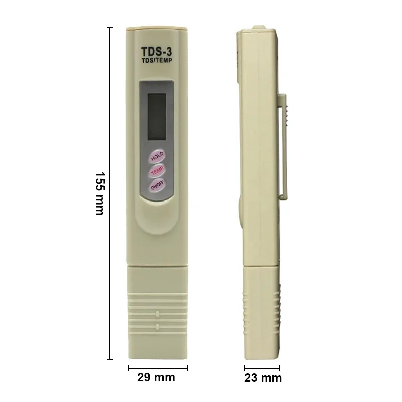 휴대용 TDS 디지털 물 테스트 펜 수질 분석 측정기 수질 순도 검사 0-9999ppm 측정