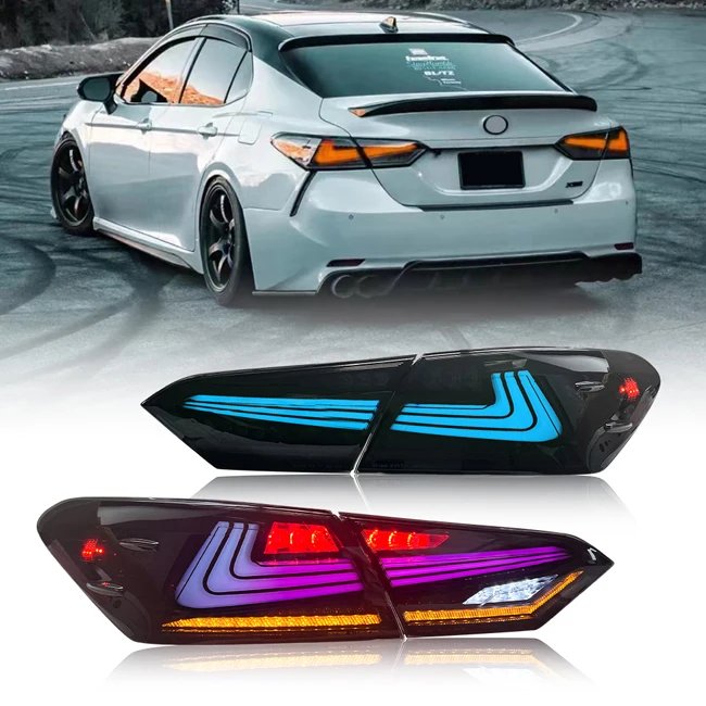 

Светодиодный задний фонарь в стиле TT-ABC RGB для T Camry 2018 2019 2020 2021 2022, лампа заднего бампера