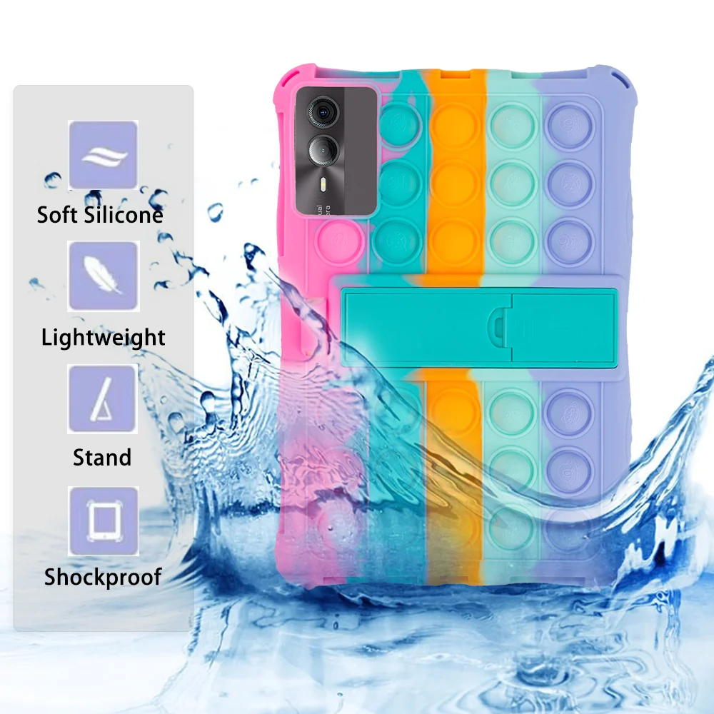 Adjustable Stand Case Universal For Doogee T30 SE Pro 11inch Soft Silicone Kids Cover Multi-angle With Shoulder Strap Shockproof