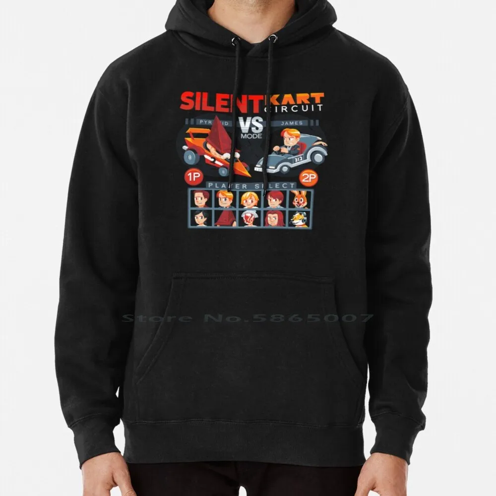 Silent Kart Circuit Hoodie Sweater 6xl Cotton Silent Hill 2 Silent Hill 3 Silent Hill 4 Harry Mason James Heather Mason Robbie