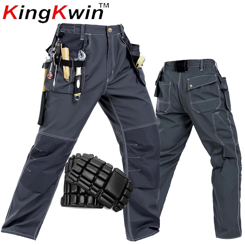 Men's Workwear Pants with Knee Pads for Construction Carpenter Working Clothes