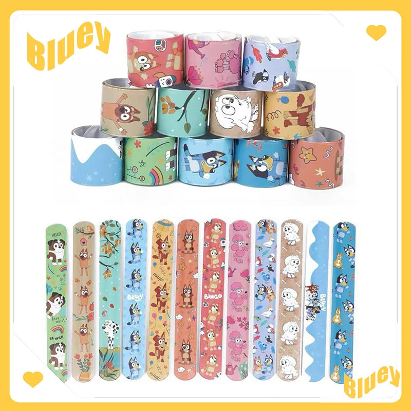 Bluey wristband Bluey Hair Ring His Friends Bracelet CoCo Bingo Animated Pattern Children’s Party Decoration Wristband gifts