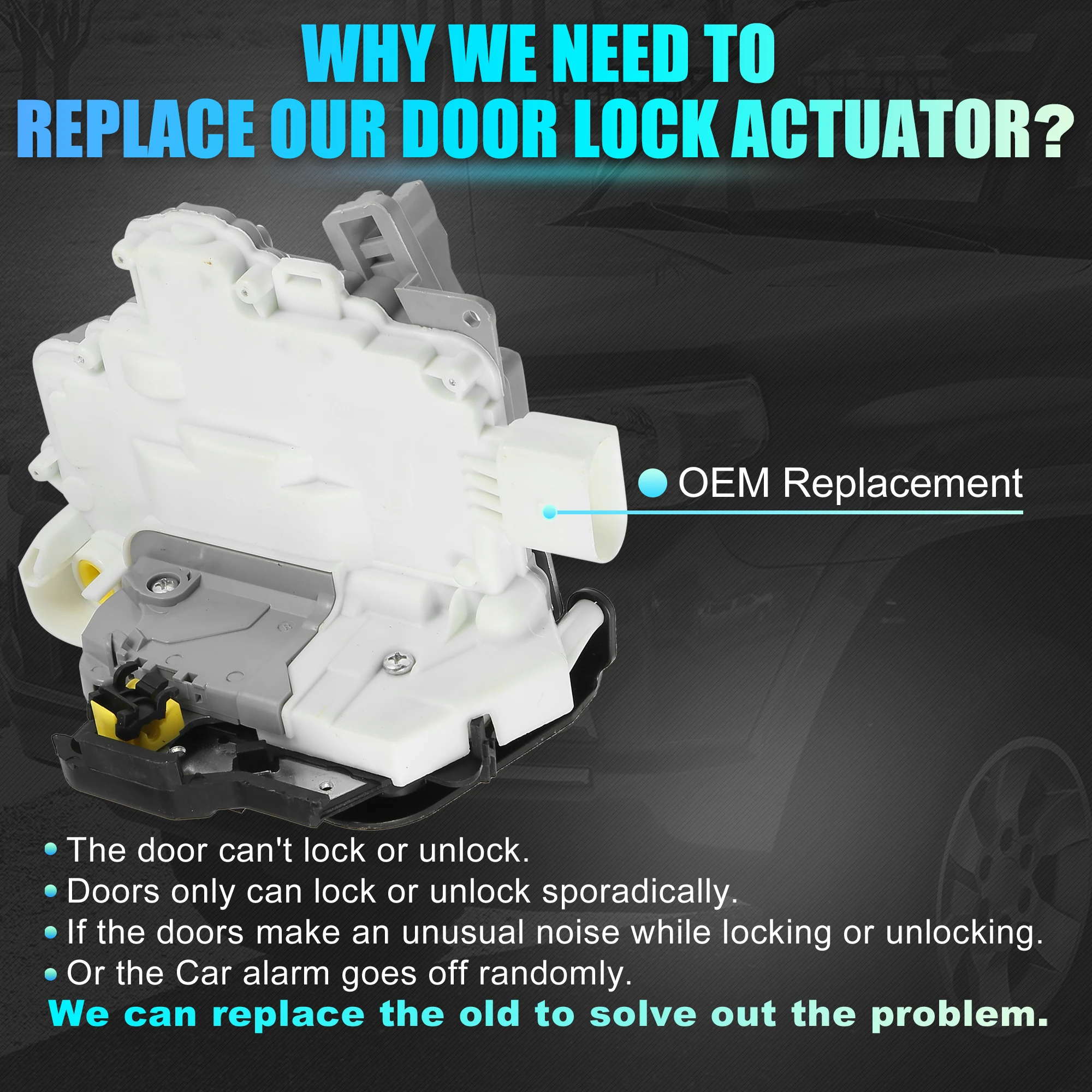 uxcell Car Front Right Door Lock Actuator Mechanism Central Locking 8E2837016AA for Audi A3 A6 A8 2002-2013 Auto Accessories