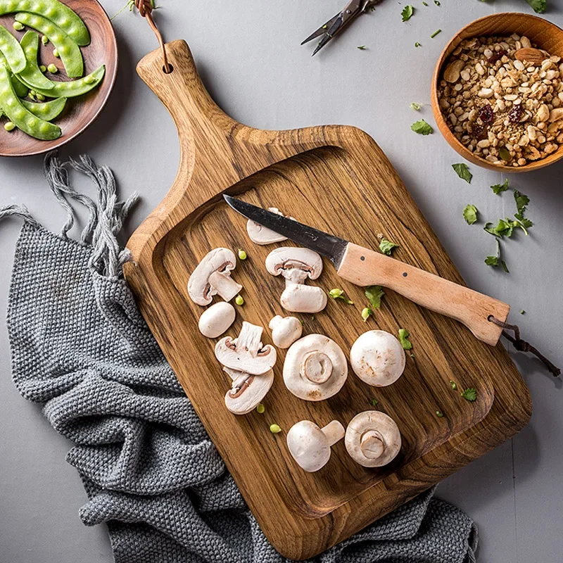 

Kitchen Cutting Board Wood Chopping Board Large Meat Food Cutting Board Wooden Bread Cheese Serving Platter Kitchen Utensils