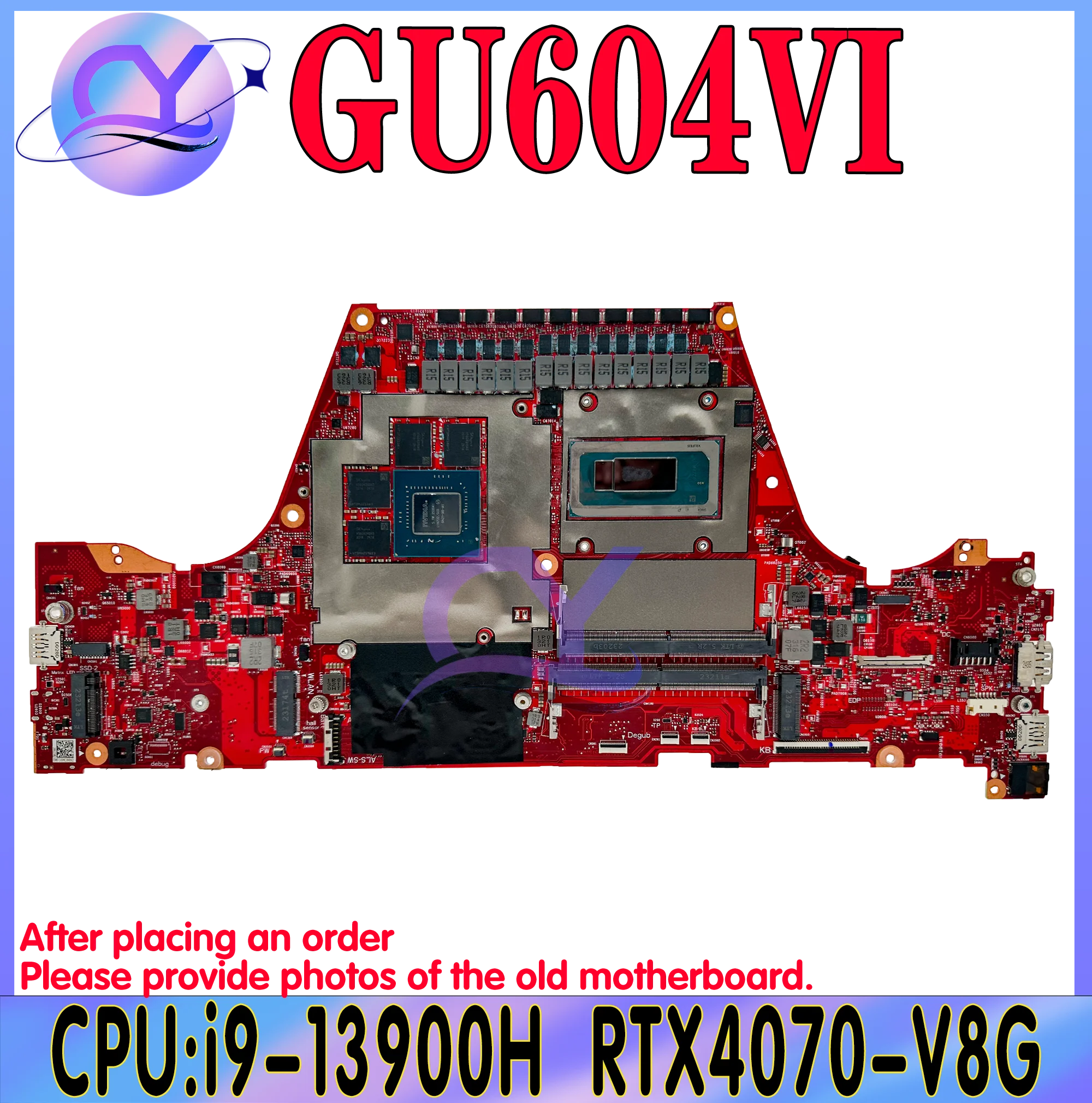 KEFU GU604VI Mainboard For ASUS ROG Zephyrus M16 Gaming GU604 GU604V Laptop Motherboard i9-13900H RTX4070-V8G