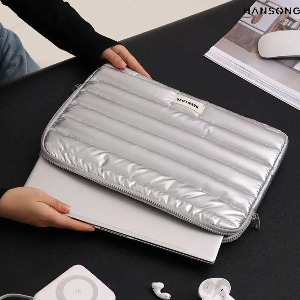 13/14 Inch Puffy Laptop Sleeve for MacBook Air/iPad Pro | Fashion Soft Case with Shockproof Notebook Pouch Bag