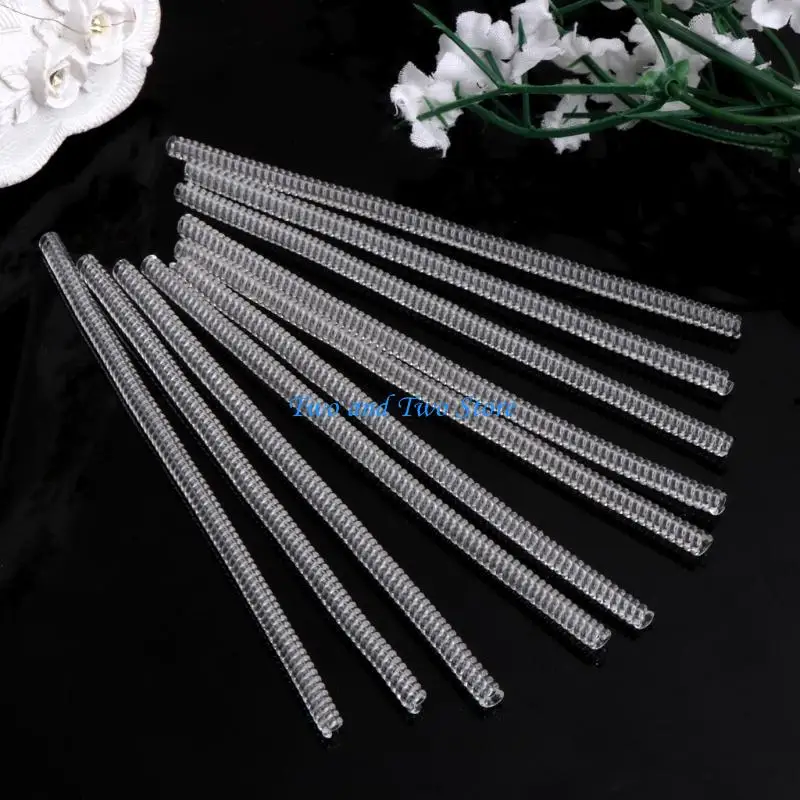 HX6F 10 Pcs Clear Plastic Ring Size Adjuster Invisible Reducer Guards for Any Rings