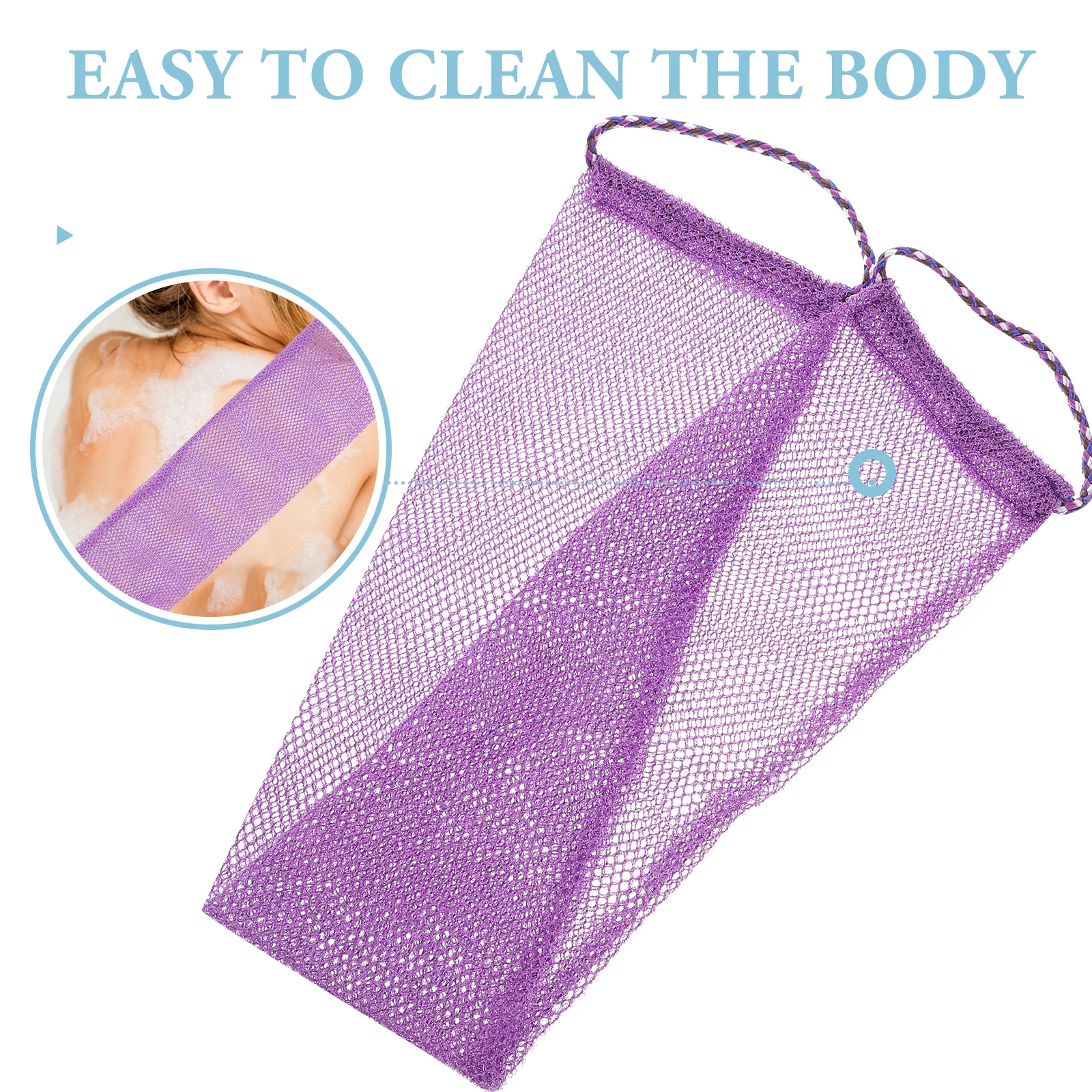 

2Pcs African Exfoliating Net Washcloth Quality Strong Non-Breaking Reusable Easy Clean for Neck Shoulders Back Feet