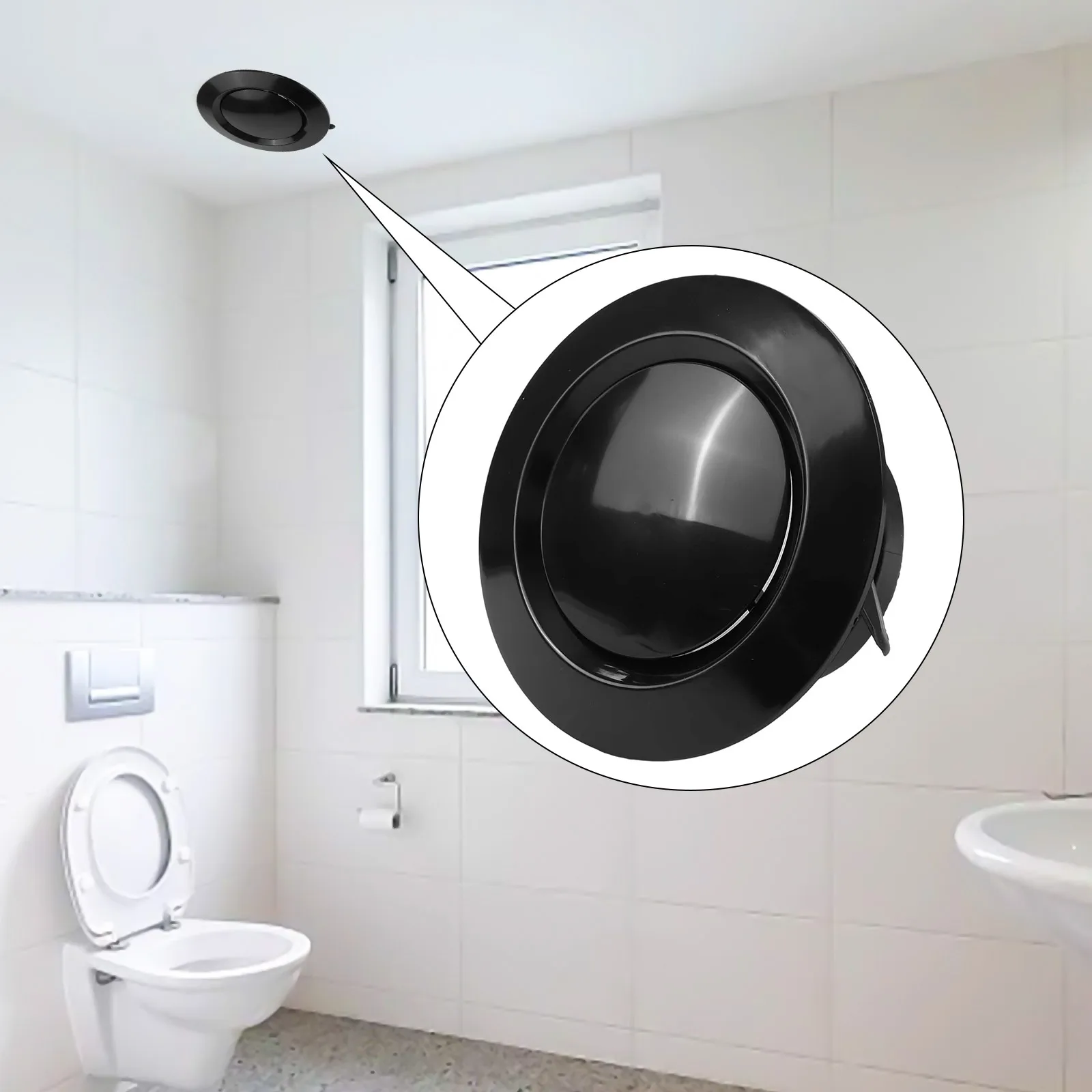 Round Exhaust/ Vent Cover For Standard Ducting ABS Material Air Ventilation Cover For Indoor Exhaust/ Hood Applications